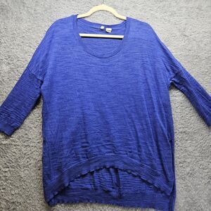 Moth Anthropologie Blue Tunic Sweater Womens Size Small Casual Cotton